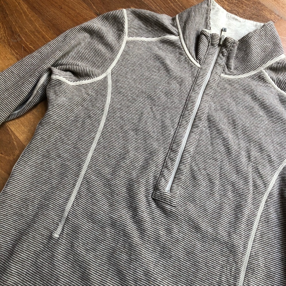 Half-Zip Reversible Sweatshirt Brown/Beige